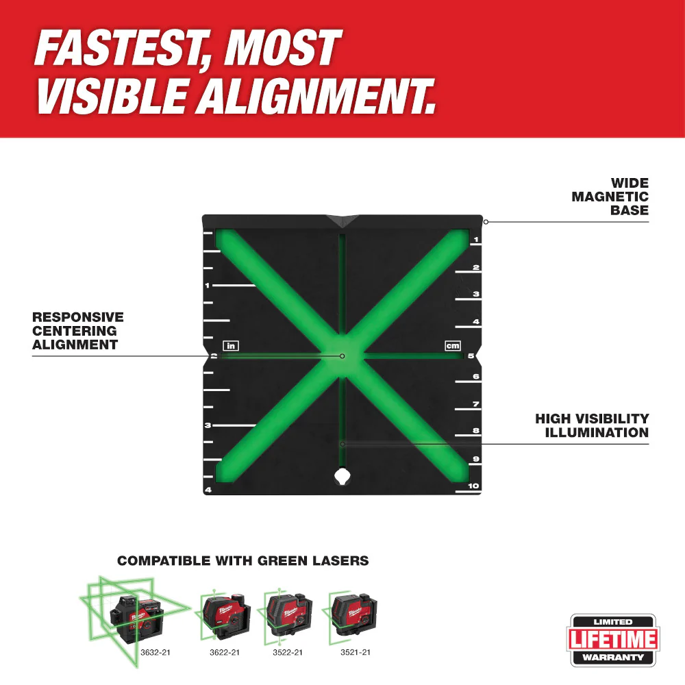 Milwaukee 48-35-1111, Responsive Laser Alignment Target - Image 2