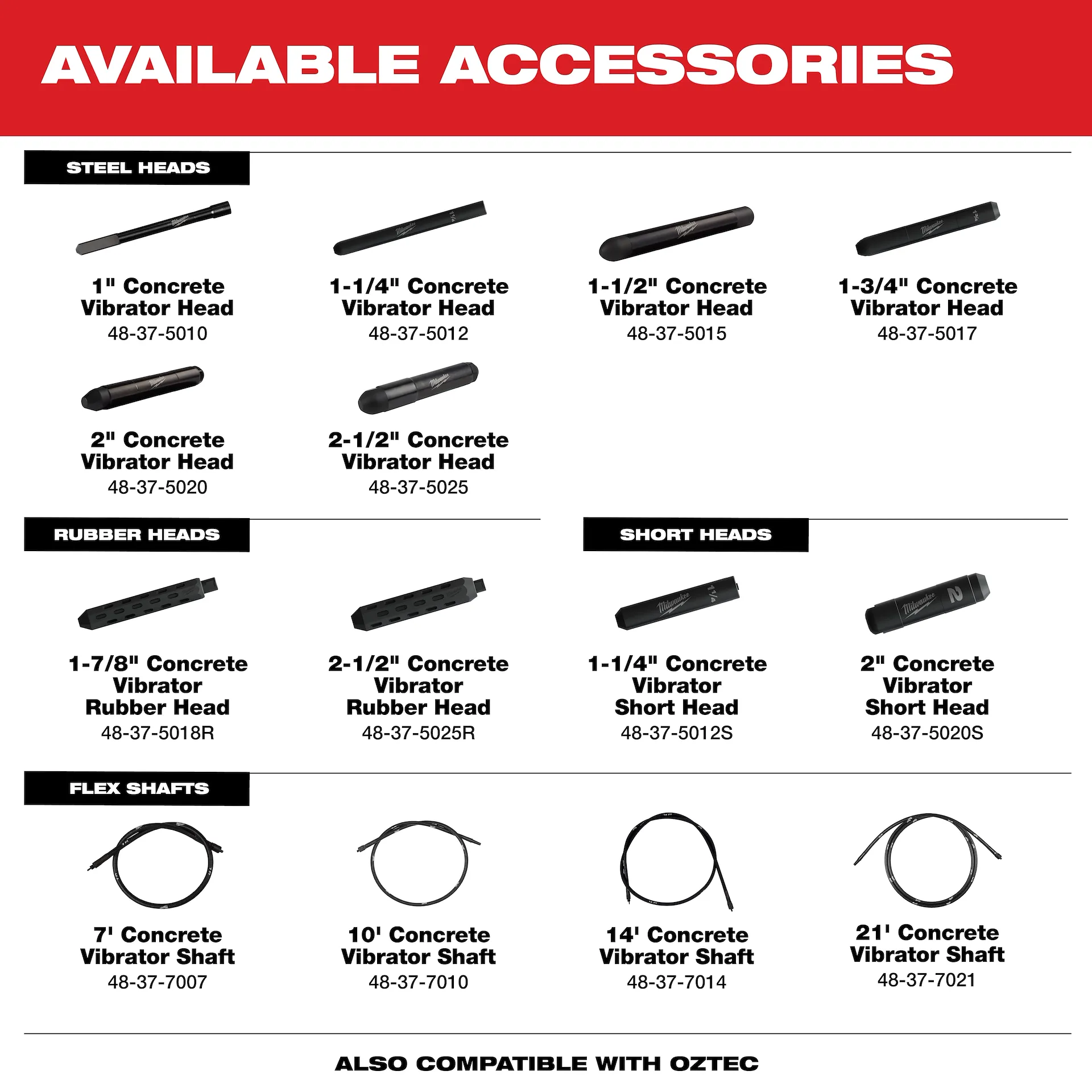 Milwaukee 48-37-7021, 21 ft Concrete Vibrator Shaft - Image 3