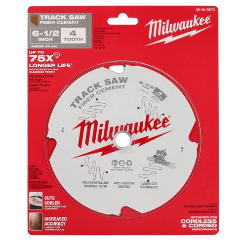 Milwaukee 48-40-0670, 6-1/2” 4T Fiber Cement Track Saw Blade - Image 3