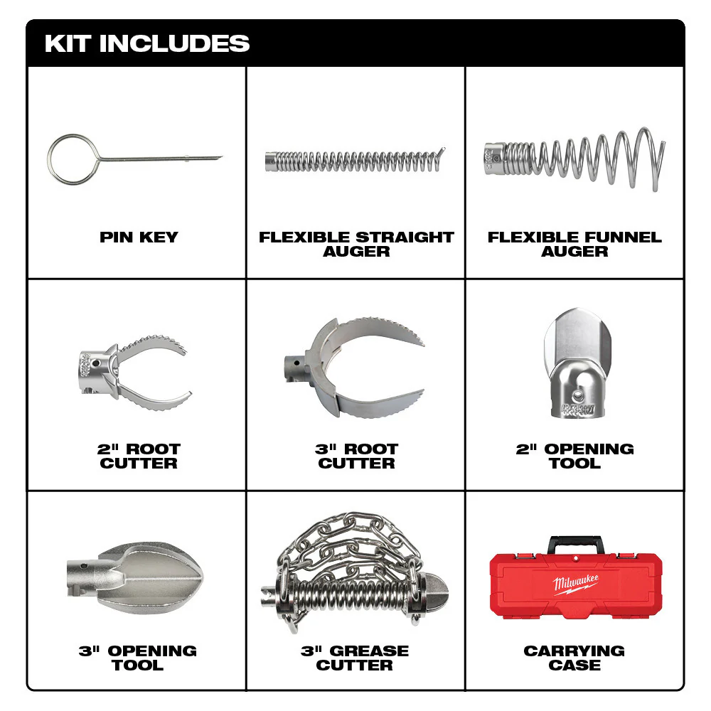 Milwaukee 48-53-3839, 2"- 4" Head Attachment Kit For 7/8" Sectional Cable - Image 6