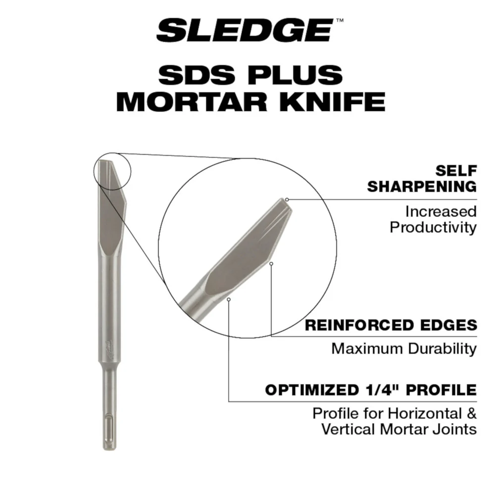 Milwaukee 48-62-6049, SDS-PLUS SLEDGE 3/8'' Mortar Knife (Discontinued) - Image 2