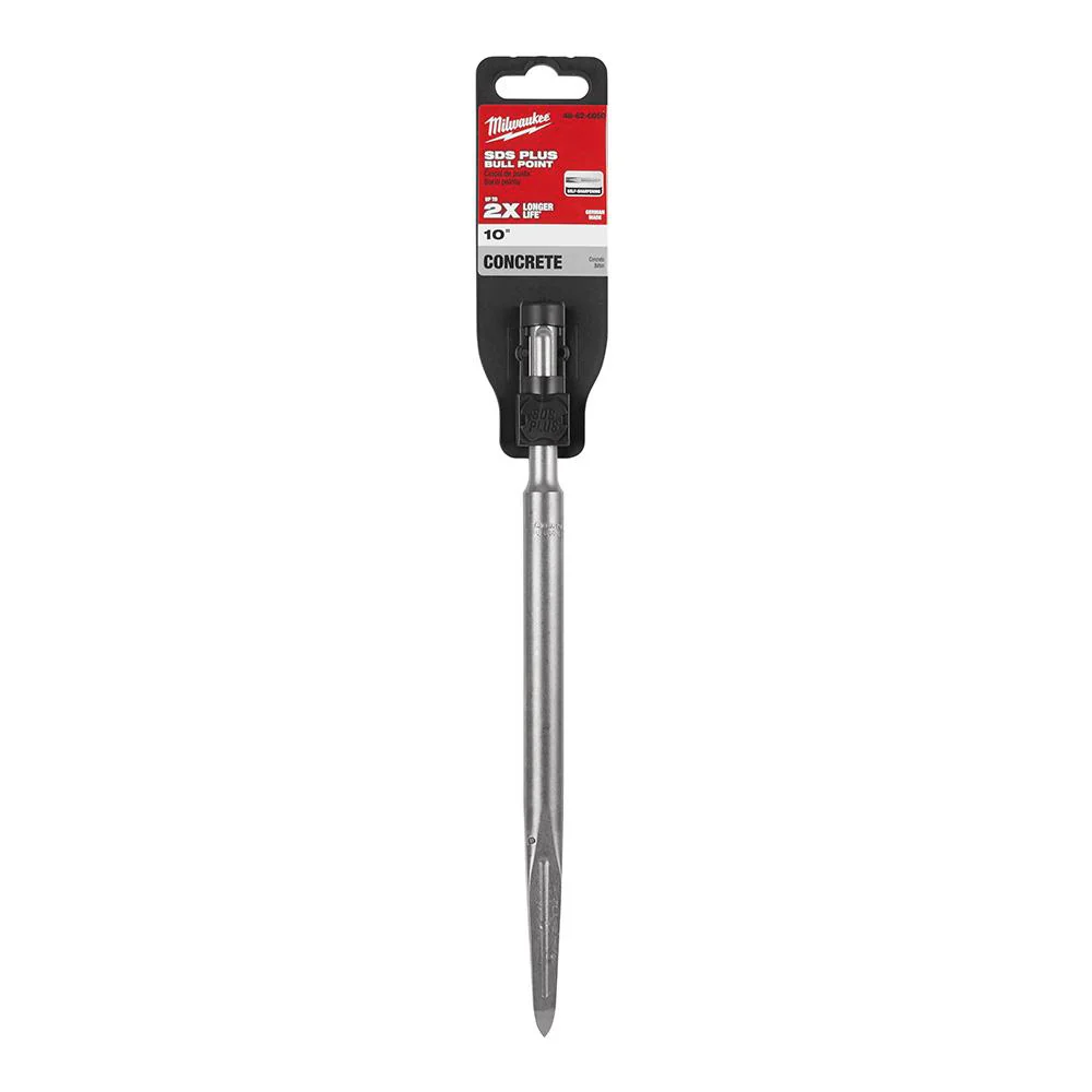 Milwaukee 48-62-6050, SDS-PLUS Sledge 10'' Bull Point Chisel
