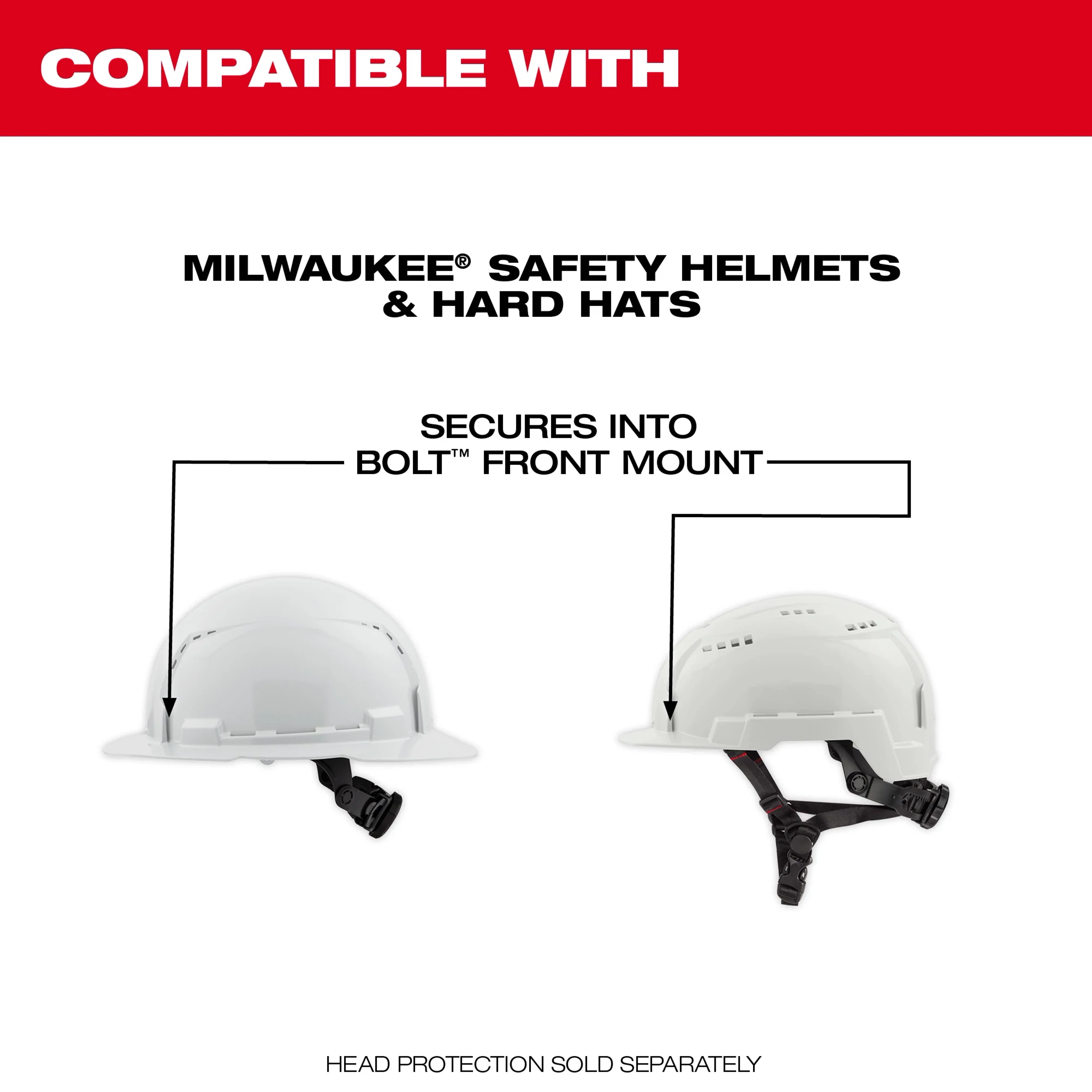 Milwaukee 48-73-1422, BOLT™ Gasketed Full Face Shield - Clear Dual Coat Lens (Compatible with Milwaukee® BOLT™ Safety Helmets & BOLT™ Hard Hats) - Image 2