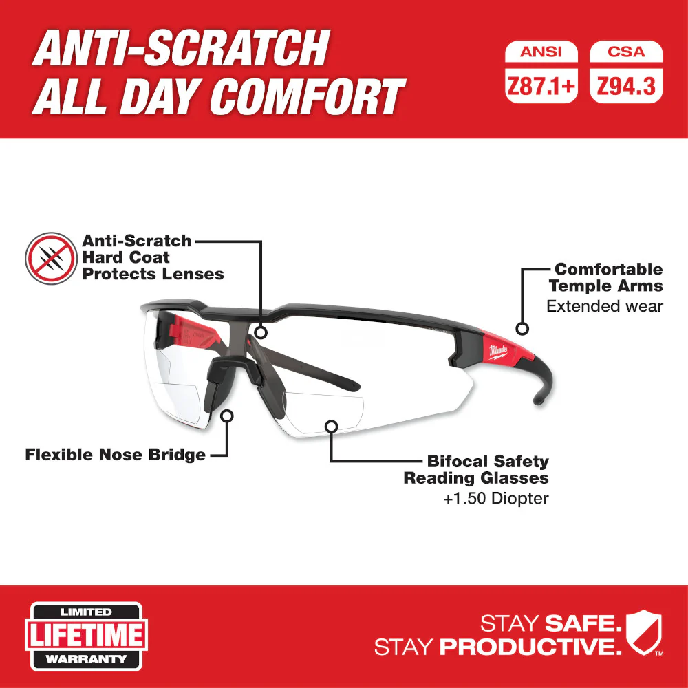 Milwaukee 48-73-2010, Safety Glasses - Clear Anti-Scratch Lenses - Image 5