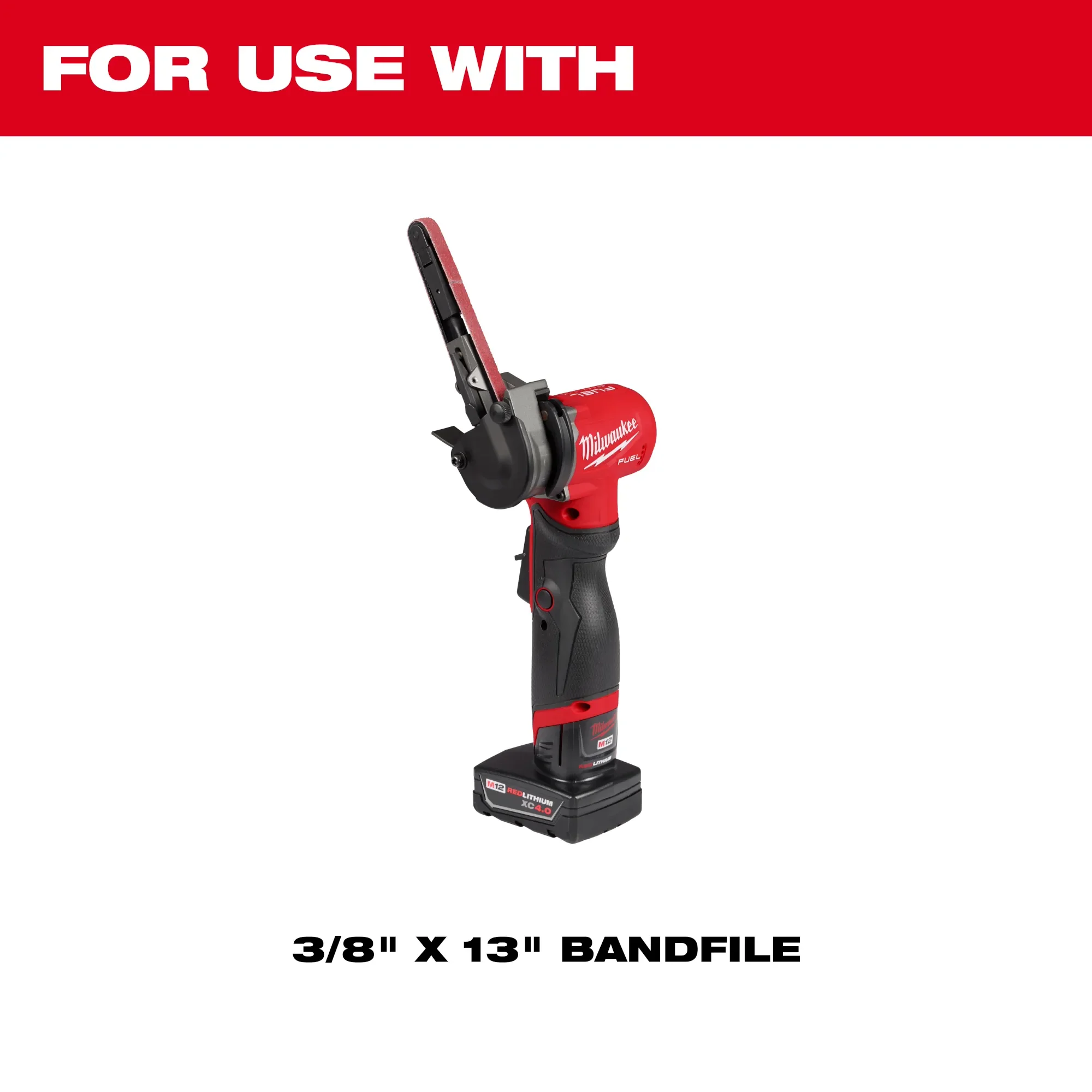 Milwaukee 48-80-7120, 3/8” x 13” 120 Grit Bandfile Belts – 4 pack - Image 3