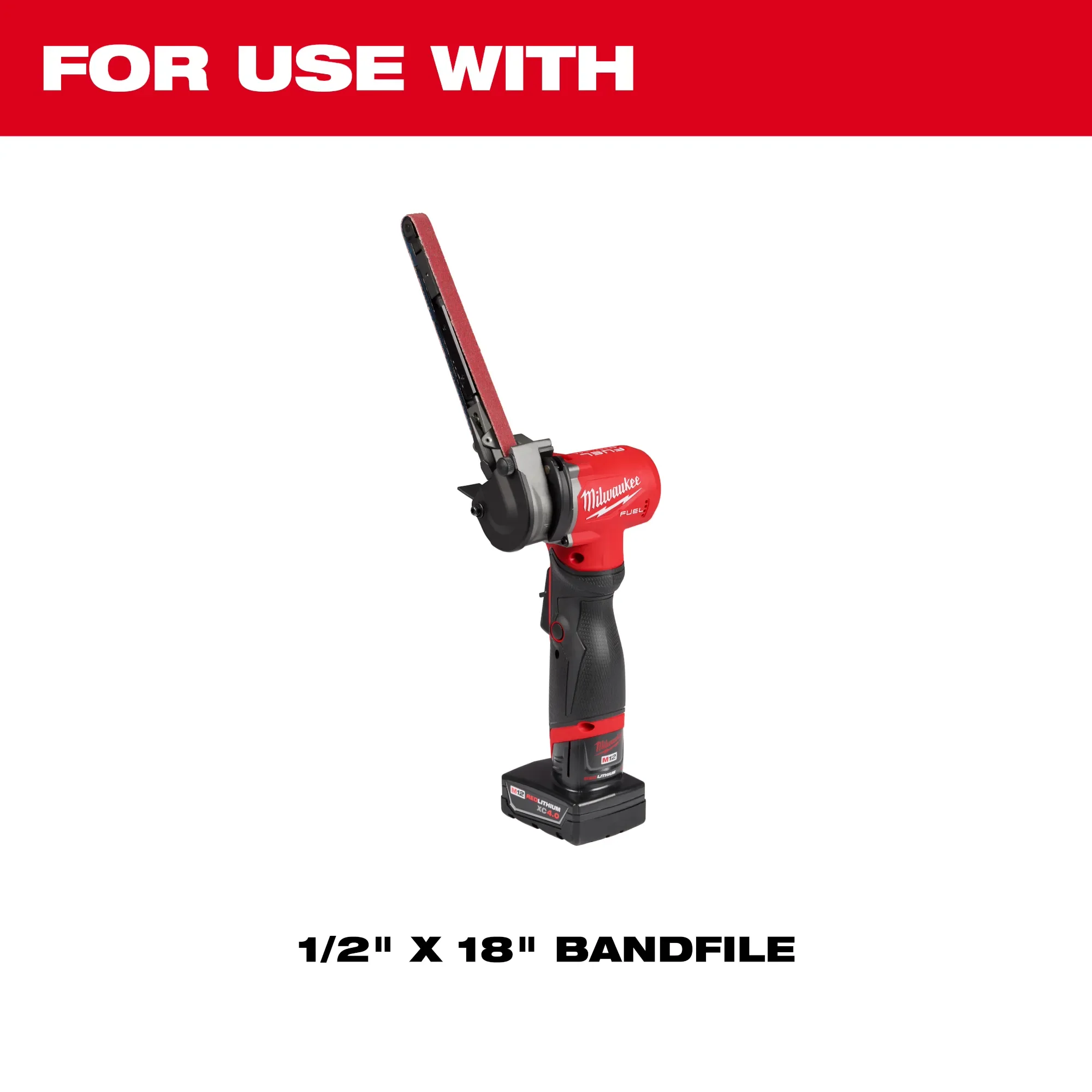 Milwaukee 48-80-9080, 1/2” x 18” 80 Grit Bandfile Belts – 4 pack - Image 3
