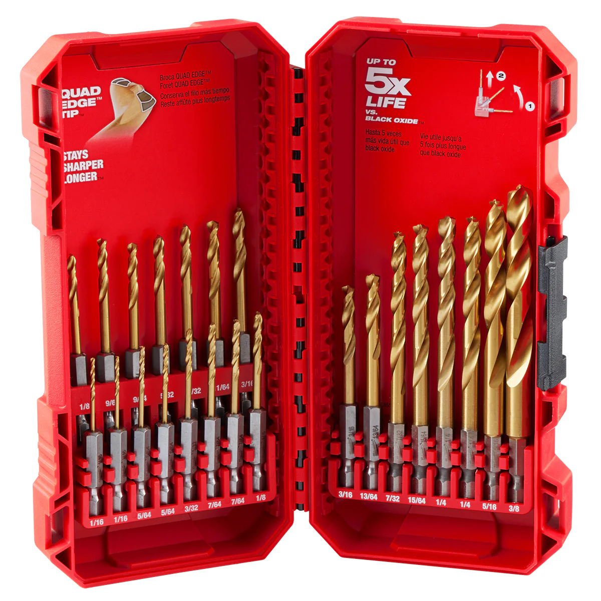 Milwaukee 48-89-4631, SHOCKWAVE Impact Duty™ RED HELIX™ Titanium Drill Bit Set – 23PC - Image 3