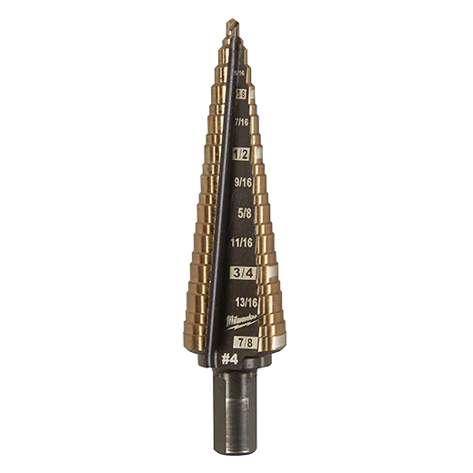 Milwaukee 48-89-9284, Cobalt Step Drill Bit #4 (3/16-7/8")