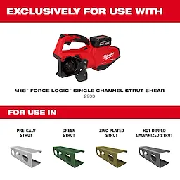 Milwaukee 49-16-1578, 7/8" & 1-5/8" x 1-5/8" Combination Strut Shearing Dies - Image 2
