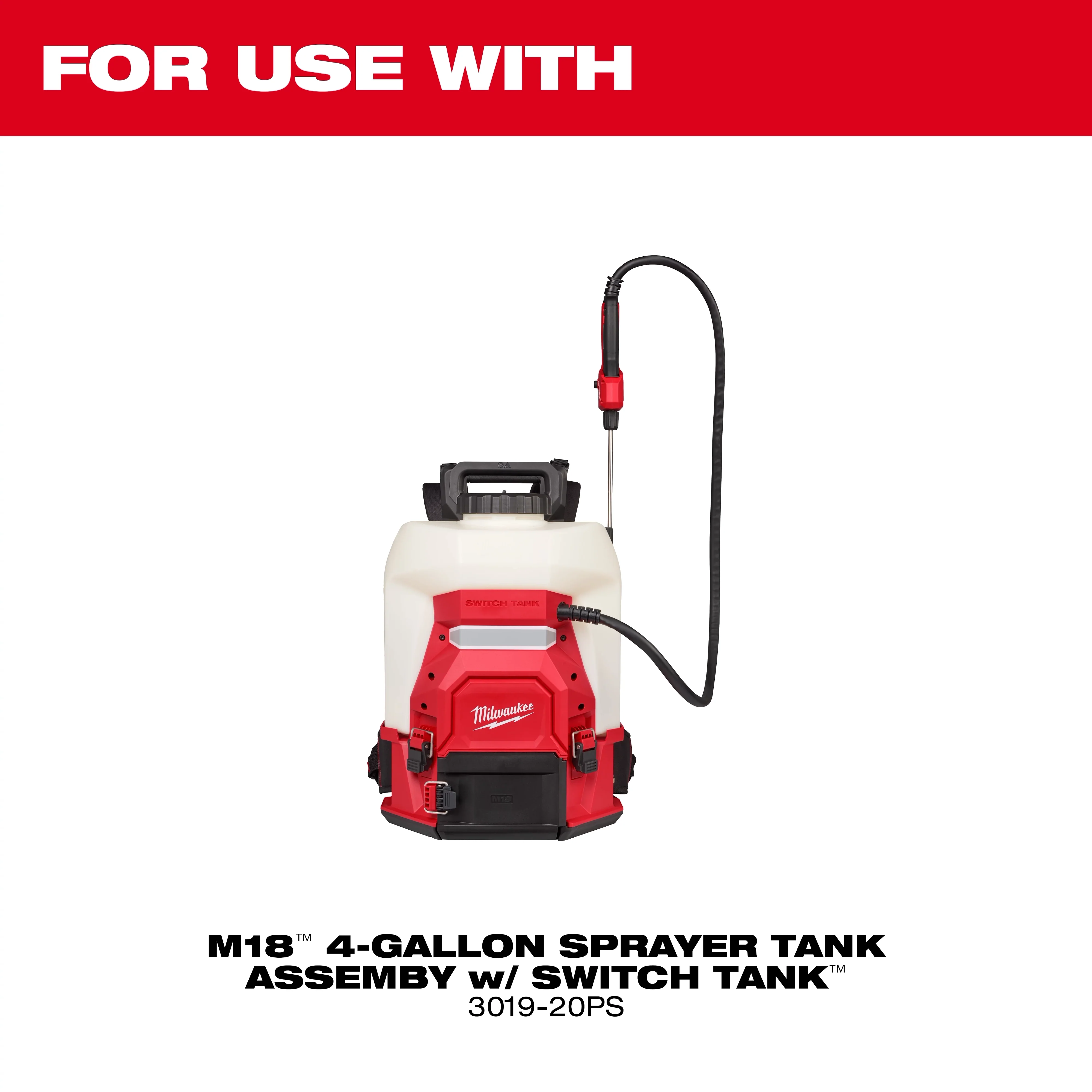 Milwaukee 49-16-19PS, 4-Gallon Sprayer Tank Assembly w/ SWITCH-TANK™ - Image 2