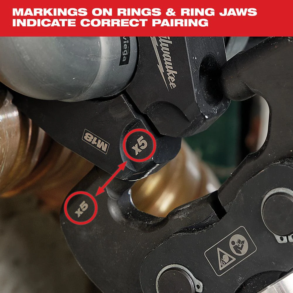 Milwaukee 49-16-2683, 1/2" - 2" IPS-P Jaw & Pivoting Ring Kit for M18 FORCE LOGIC Press Tools - Image 7