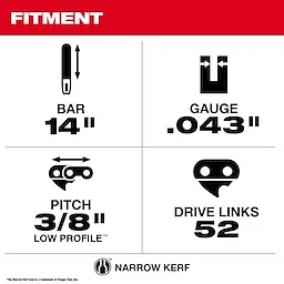 Milwaukee 49-16-2756, 14" Chainsaw Guide Bar - Image 6