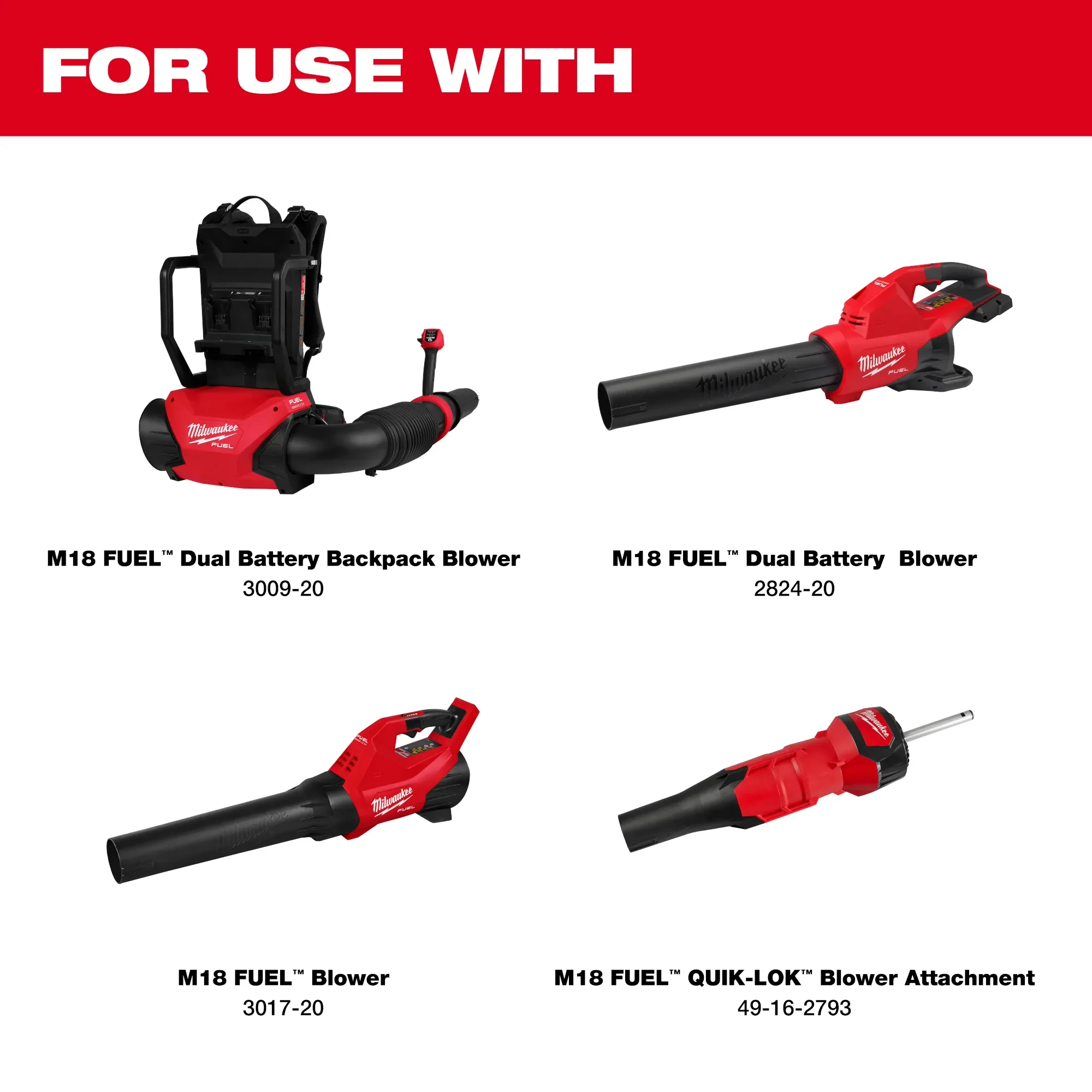 Milwaukee 49-16-2797, Blower Tapered and Flat Nozzle Attachment Kit - Image 2