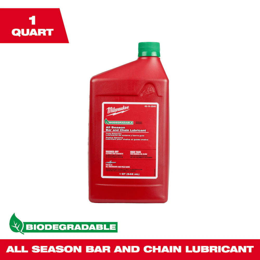 Milwaukee 49-16-2840, 1 Quart Biodegradable All Season Bar and Chain Lubricant