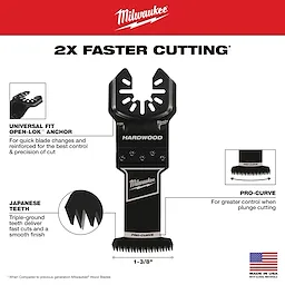 Milwaukee 49-25-1139, OPEN-LOK 1-3/8" HCS JAPANESE TOOTH PRO-CURVE HARDWOOD BLADE 10PK - Image 4