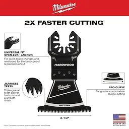 Milwaukee 49-25-1153, Open-Lok 2-1/2" HCS Japanese Tooth Pro-Curve Hardwood Blade (3/pkg) - Image 6