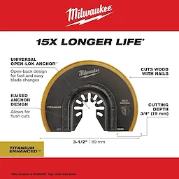 Milwaukee 49-25-1271, OPEN-LOK 3-1/2" TITANIUM ENHANCED BI-METAL SEGMENTED BLADE 1PK - Image 7