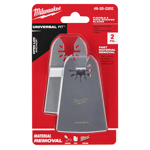 Milwaukee 49-25-2202, OPEN-LOK 2" RIGID & 2" FLEXIBLE SCRAPER VARIETY PACK 2PC - Image 5