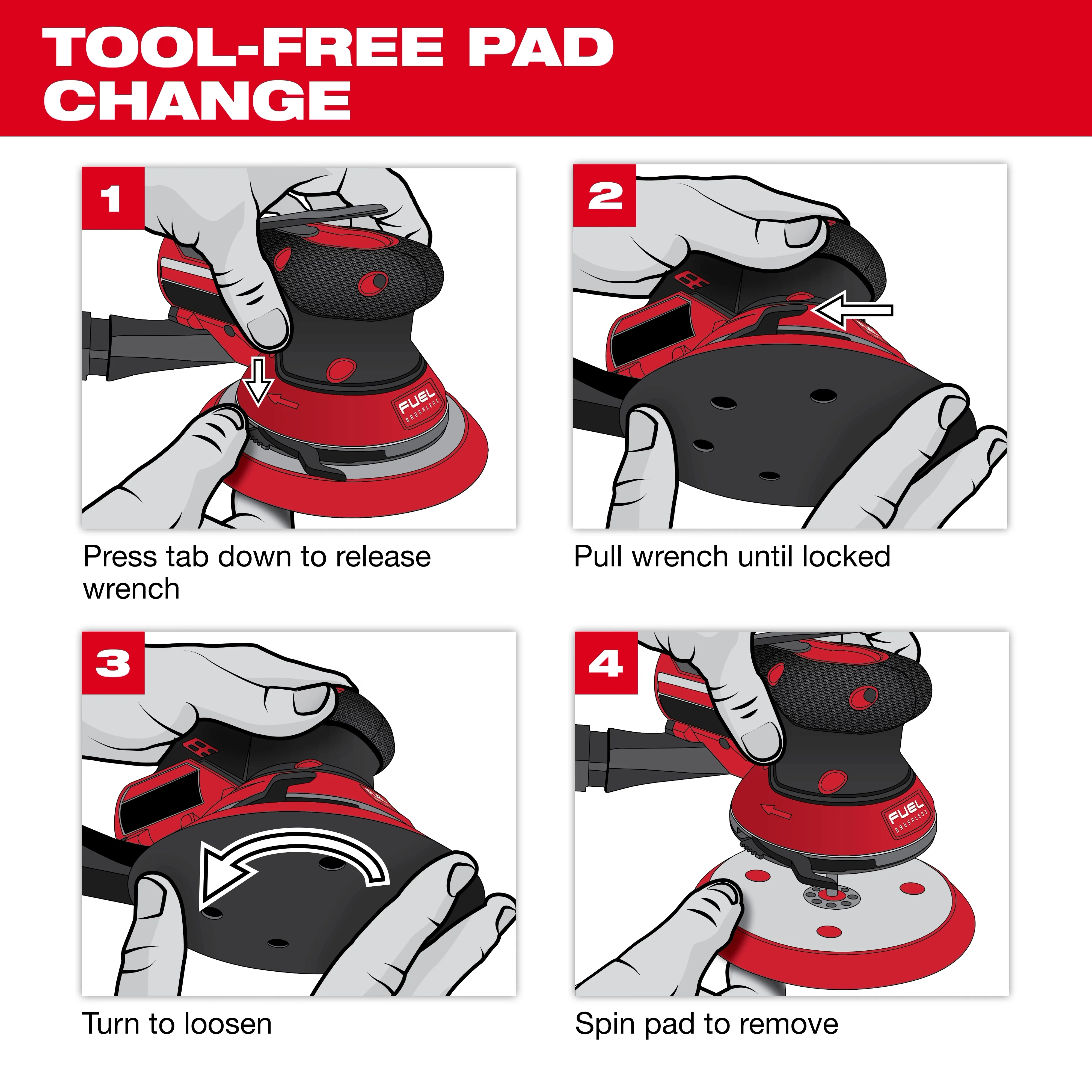 Milwaukee 49-36-2583, 6" Hook and Loop Sander Backing Pad - Soft - Image 3
