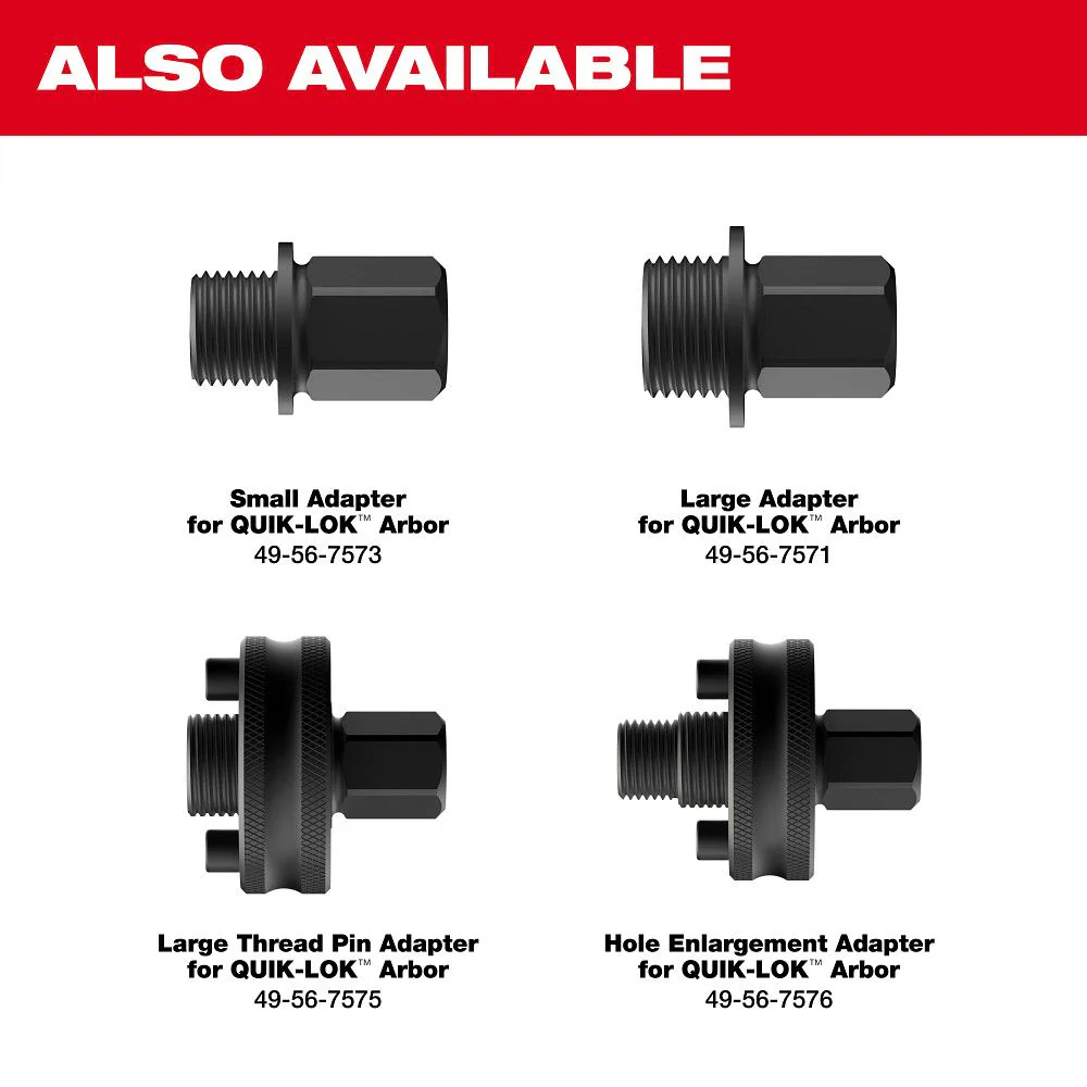 Milwaukee 49-56-7555, 5PC 7/16" QUIK-LOK™ Arbor Set - Image 13