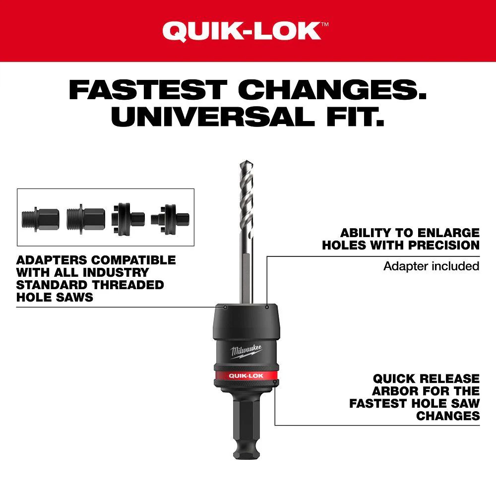 Milwaukee 49-56-7555, 5PC 7/16" QUIK-LOK™ Arbor Set - Image 3
