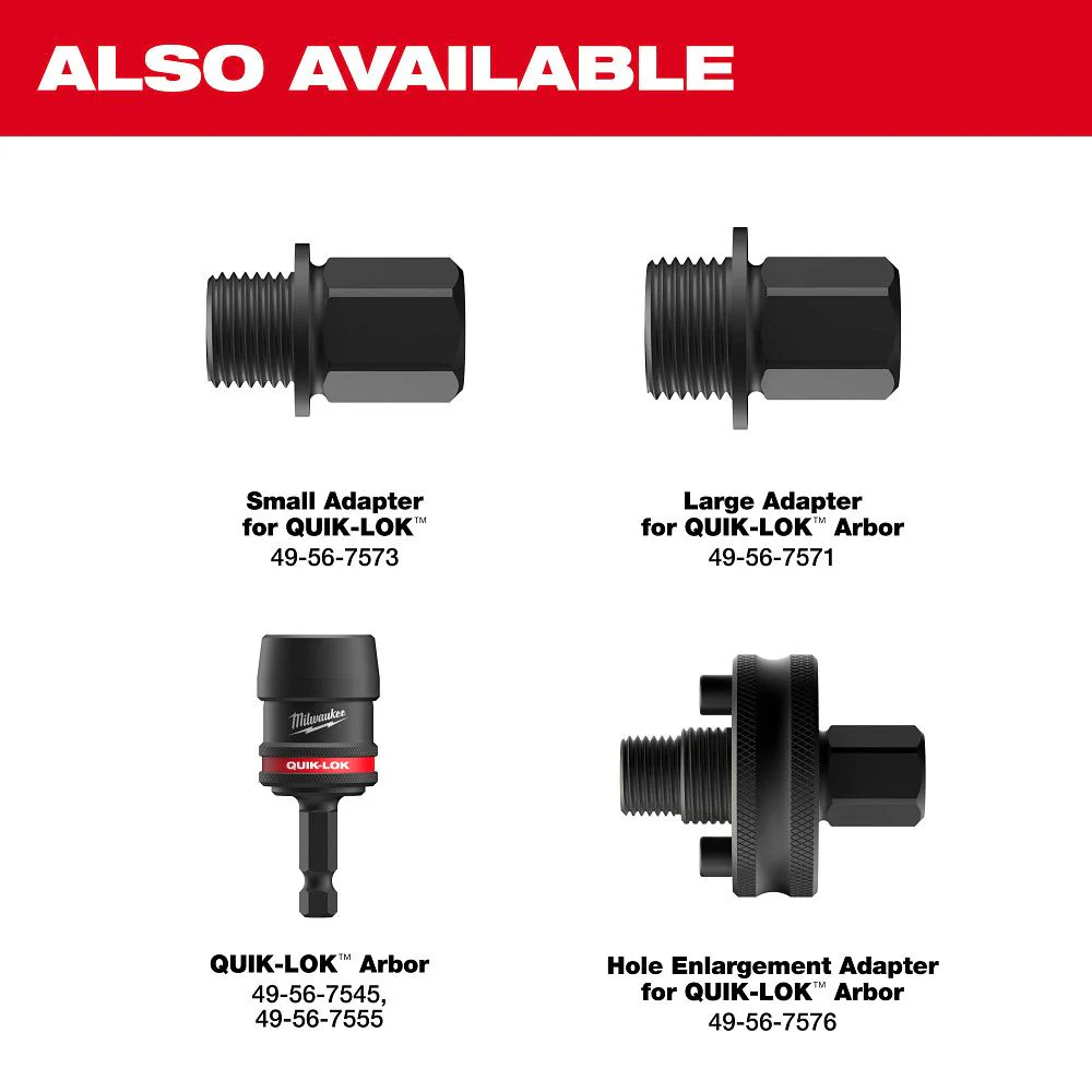 Milwaukee 49-56-7575, 2PK Large Thread Pin Adapters for QUIK-LOK™ Arbors - Image 8