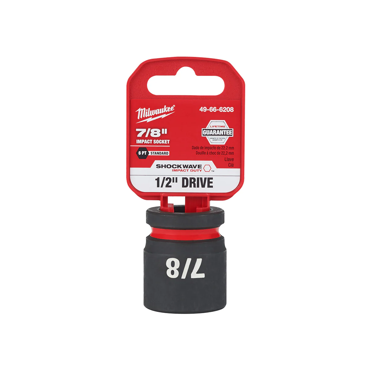 Milwaukee 49-66-6208, SHOCKWAVE™ Impact Duty 1/2" Drive 7/8" Standard 6 Point Socket - Image 2