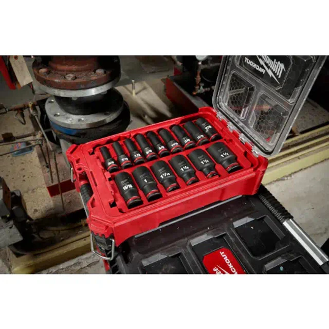 Milwaukee 49-66-6802, SHOCKWAVE Impact Duty™ Socket 1/2” Dr 15PC SAE PACKOUT Set - Image 4