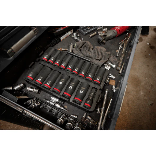 Milwaukee 49-66-6818, SHOCKWAVE Impact Duty™ Socket 1/2” Dr 16PC MM TRAY Set - Image 2