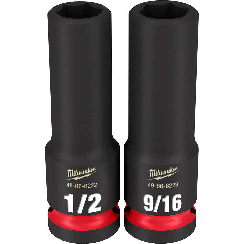 Milwaukee 49-66-7011, 1/2" Drive SHOCKWAVE Impact Duty SAE Deep 6 Point Socket Set - 12 Piece - Image 4