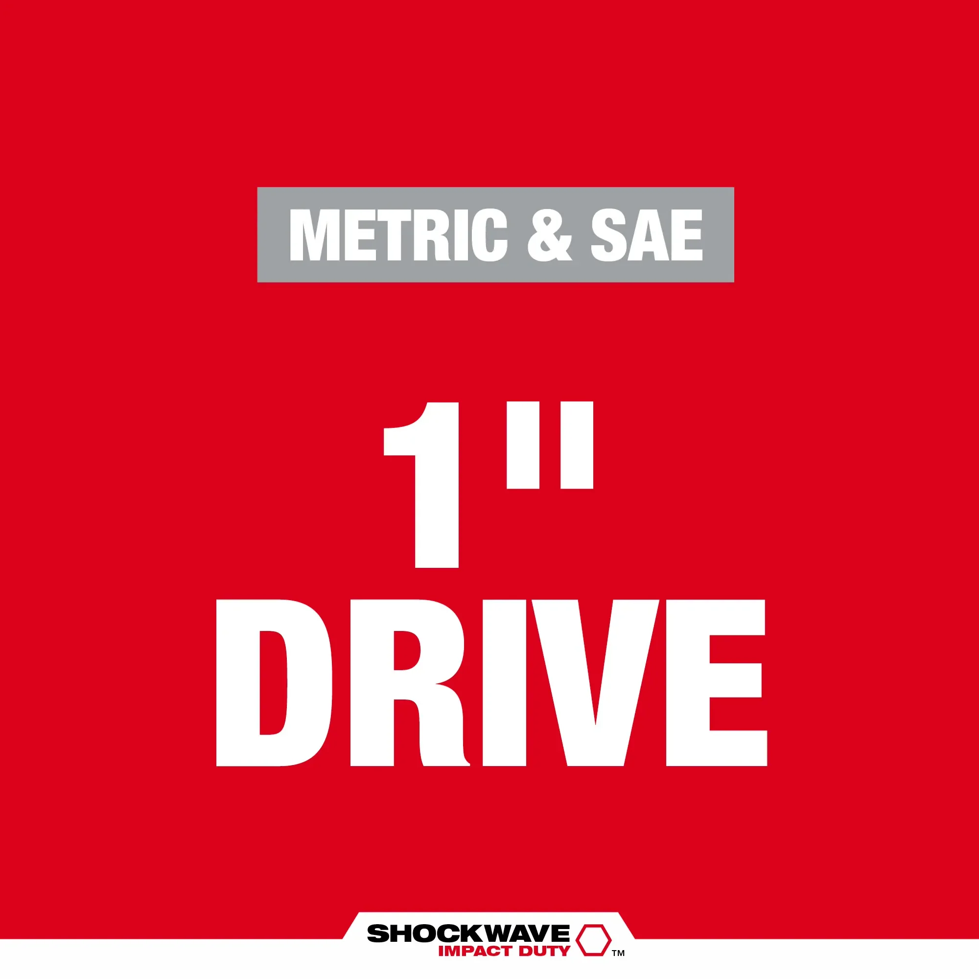 Milwaukee 49-66-7840, SHOCKWAVE Impact Duty™ 1” Drive 7PC MM & SAE Wheel Service Socket PACKOUT™ Set - Image 2
