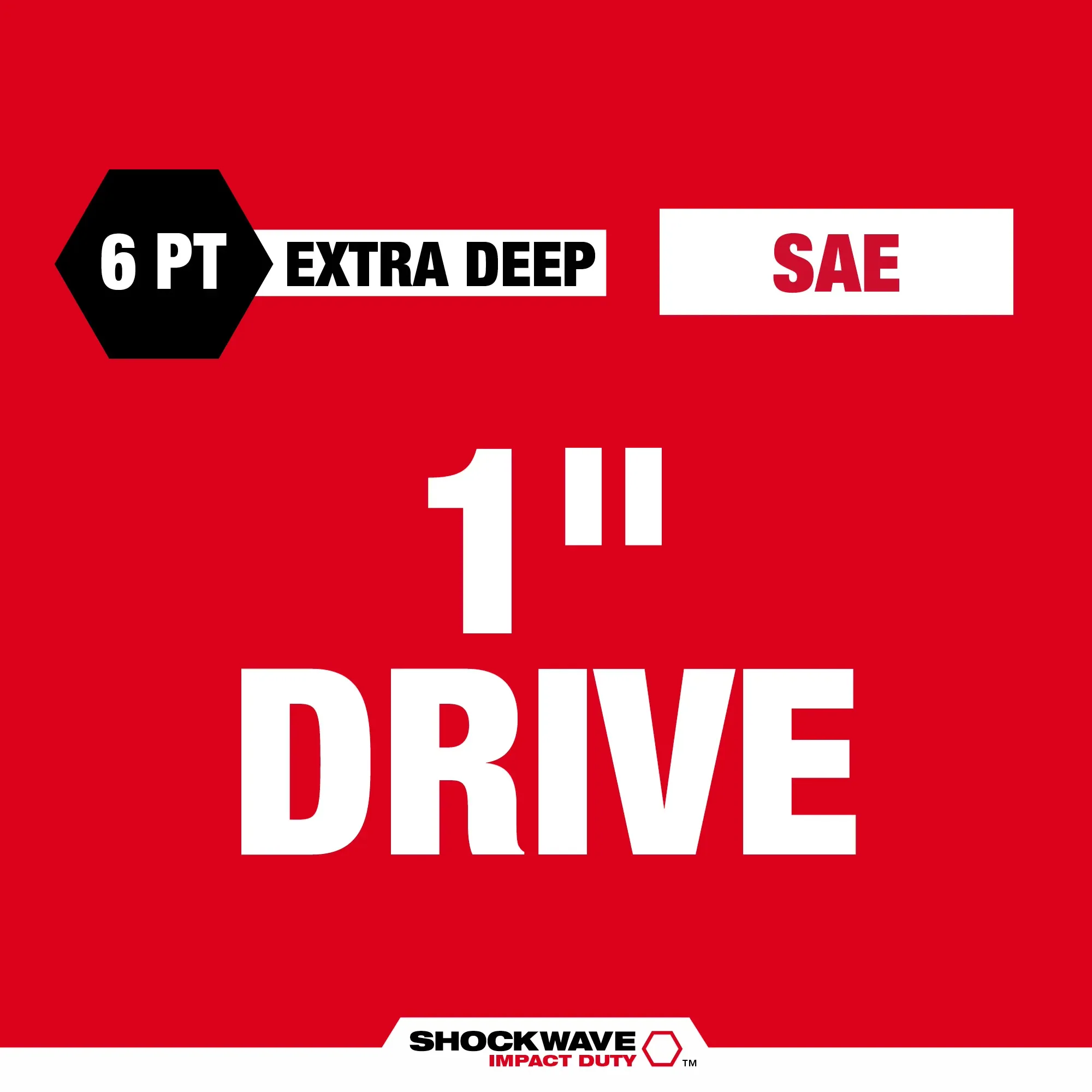 Milwaukee 49-66-7843, SHOCKWAVE Impact Duty™ 1" Drive 1-1/8" Thin Wall Extra Deep 6 Point Socket - Image 3