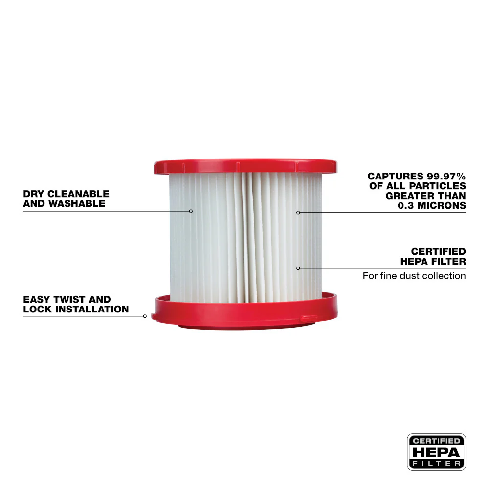 Milwaukee 49-90-1900, Wet/Dry Filter Kit For 0880-20/0960-20/0970-20 - Image 2