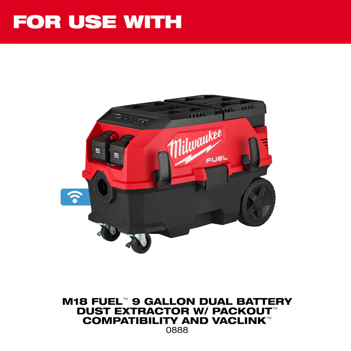 Milwaukee 49-90-1971, 20' Accessory for Hose M18 FUEL 9 Gal Dual Battery Dust Extractor - Image 7