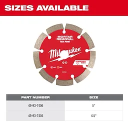 Milwaukee 49-93-7405, 4 1/2" Tuck Point Segmented - Image 4