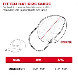 Milwaukee 507G-LXL, WORKSKIN PERFORMANCE FITTED HATS - GRAY LXL - Image 4
