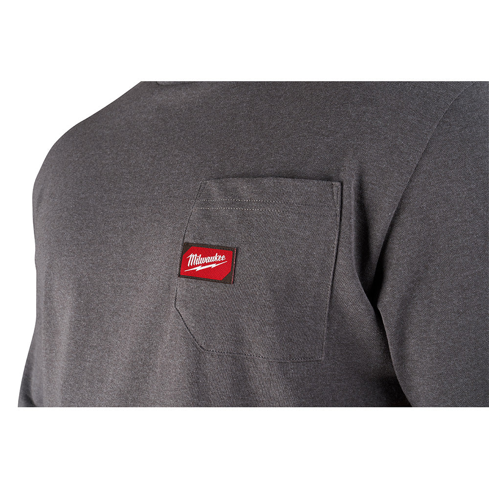 Milwaukee 601G, HEAVY DUTY POCKET TEE SHIRT (GRAY) - Image 4