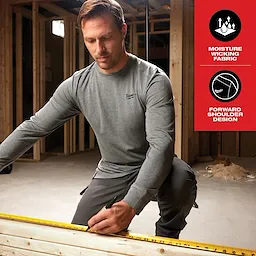 Milwaukee 604GN-L, HYBRID WORK TEE- LS GREEN L - Image 9