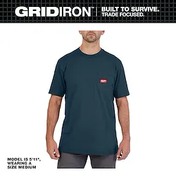 Milwaukee 605BL-2X, HEAVY DUTY POCKET T - SS BLUE 2X