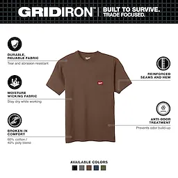 Milwaukee 605BR-3X, HEAVY DUTY POCKET T - SS BROWN 3X - Image 4