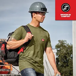 Milwaukee 605GN-XL, HEAVY DUTY POCKET T - SS GREEN XL - Image 6