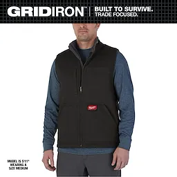 Milwaukee 801B-2X, HEAVY DUTY SHERPA-LINED VEST - BLACK 2X