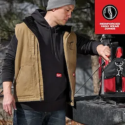 Milwaukee 801B-2X, HEAVY DUTY SHERPA-LINED VEST - BLACK 2X - Image 7