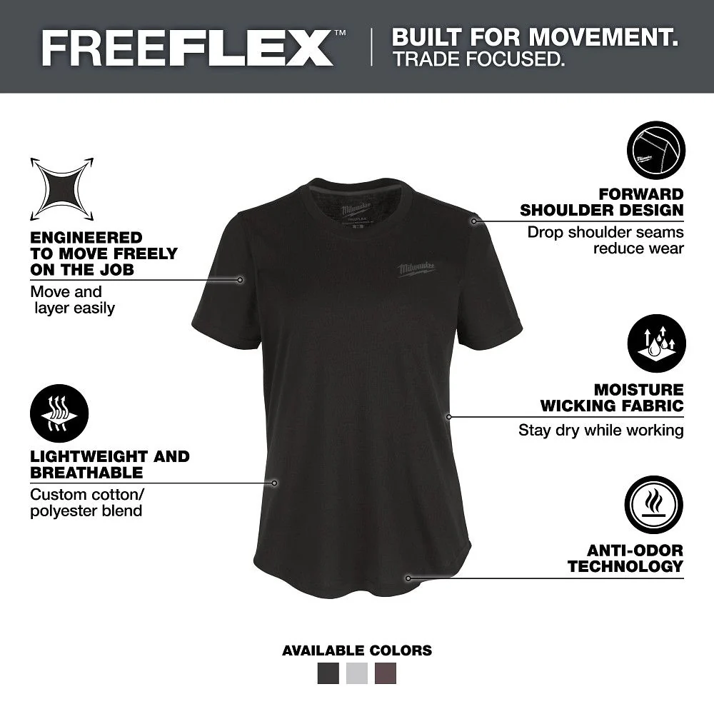 Milwaukee F452 Women's FREEFLEX™ Hybrid Tee - Short Sleeve - Image 8