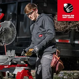 Milwaukee M250B, GRIDIRON™ Full-Zip Hoodie Black - XL - Image 8