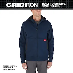 Milwaukee M250U, GRIDIRON™ Full-Zip Hoodie Blue - L