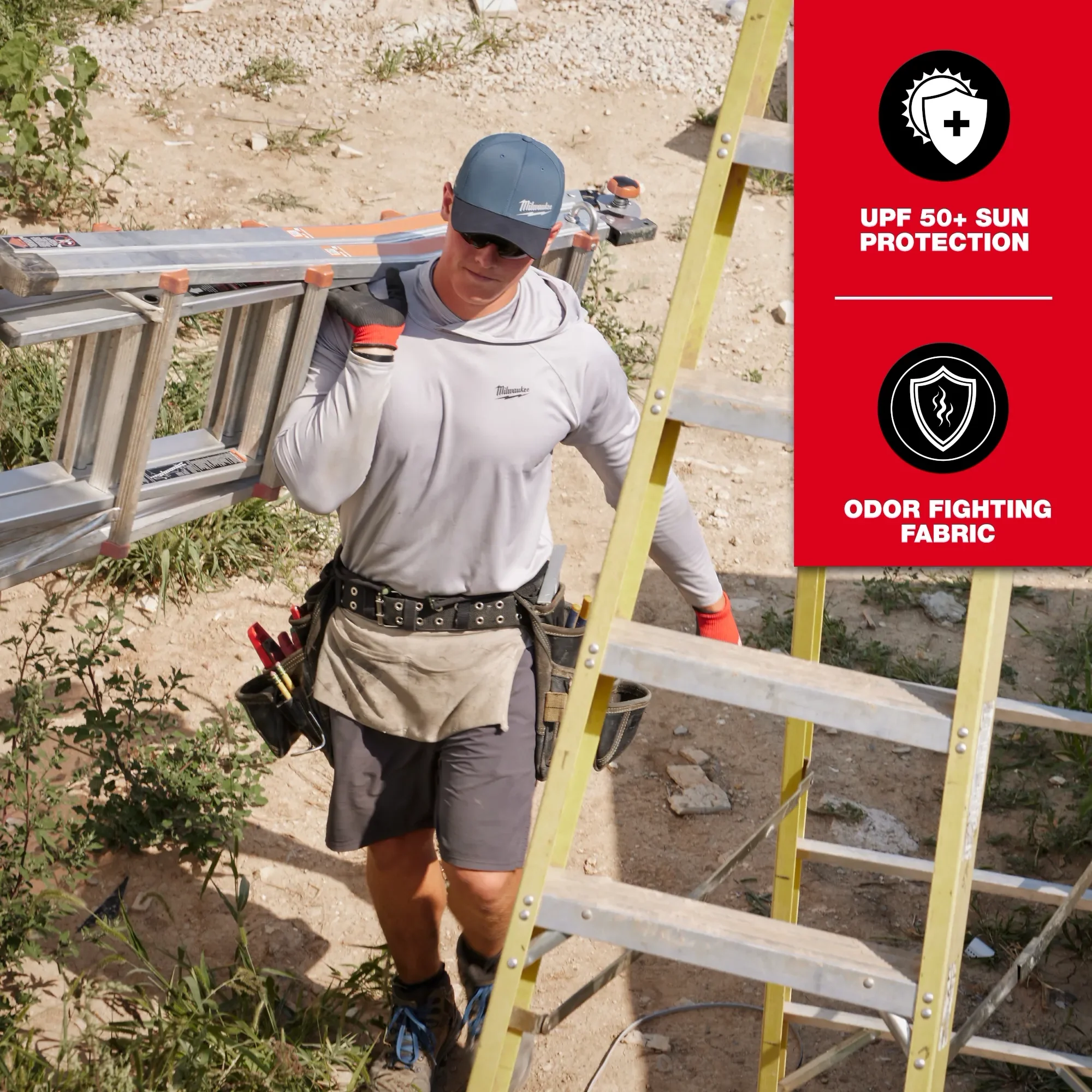 Milwaukee M550 WORKSKIN™ Hooded Sun Shirt - Image 11