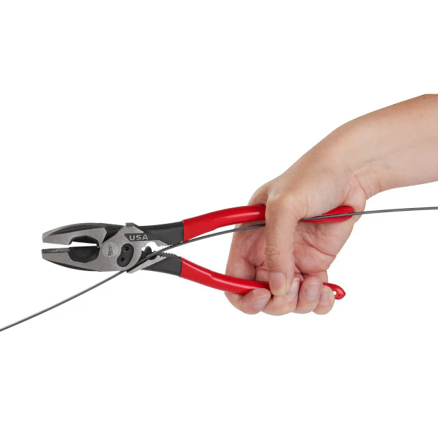 Milwaukee MT500C,  9" Lineman's Dipped Grip Pliers w/ Crimper & Bolt Cutter (USA) - Image 2