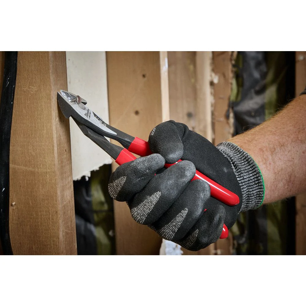 Milwaukee MT508A, 8" Angled Head Diagonal Dipped Grip Cutting Pliers (USA) - Image 5