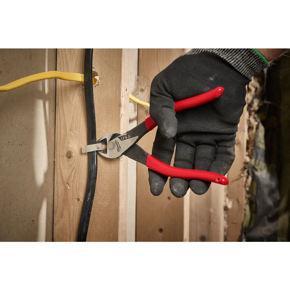 Milwaukee MT508A, 8" Angled Head Diagonal Dipped Grip Cutting Pliers (USA) - Image 7